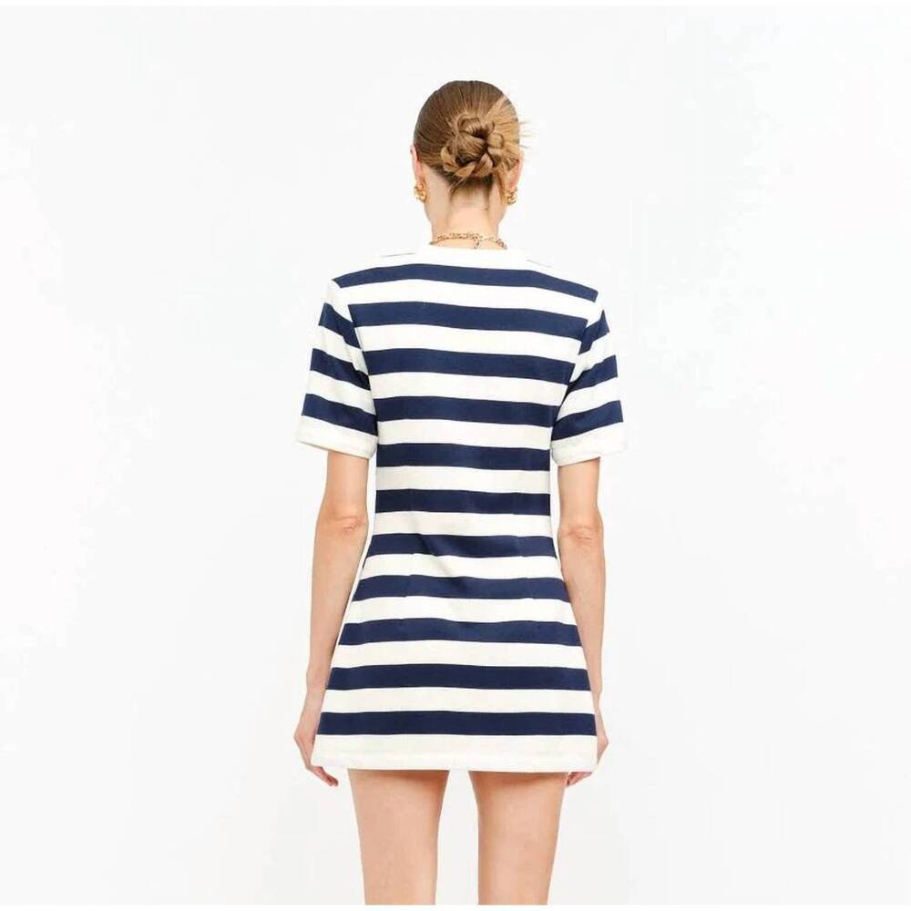 NEW SOFIE THE LABEL classic striped mini dress in black - Picture 2 of 3